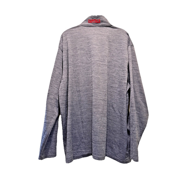NHL Washington Capitals Hockey 2XL XXL Men’s 1/4 Zip Gray Long Sleeve - Picture 8 of 9